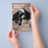 Prospectus 14 Cm X 21,6 Cm Yoga Classes Neutral Beige Photo Personal Trainer (Poignée)