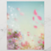 PROSPECTUS 21,6 CM X 24,94 CM ピンクの花びらが舞うオシャレなフライヤー (Dos)