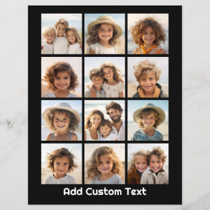 Prospectus 21,6 Cm X 24,94 Cm 12 Photo Instagram Collage avec Arrière - plan noi