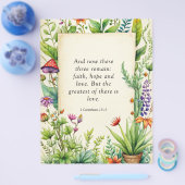 Prospectus 21,6 Cm X 24,94 Cm 1 Corinthiens 13:13 Bible chrétienne Verse (Simple)