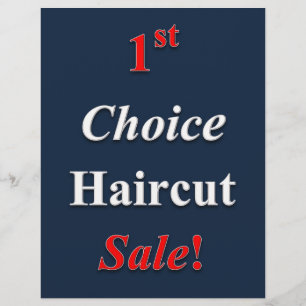 Prospectus 21,6 Cm X 24,94 Cm 1st. Choice Haircut Sale Posters Promotional