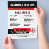 Prospectus 21,6 Cm X 24,94 Cm 24h/24, 7j/7 Handyman & Plumbing Services BLACK RE (main)