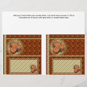 Prospectus 21,6 Cm X 24,94 Cm 2 Citrouilles Automne Personnalisé Hersheks Candy 