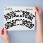 Prospectus 21,6 Cm X 24,94 Cm 2 Damask design Custom Cupcake Wrappers (main)