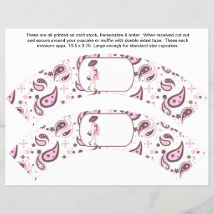 Prospectus 21,6 Cm X 24,94 Cm 2 Enveloppes à Cupcake Personnalisées pour Baby Sh
