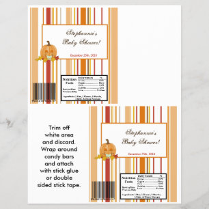 Prospectus 21,6 Cm X 24,94 Cm 2 Hershey's Grand Bar Wrapper Automne Citrouille A