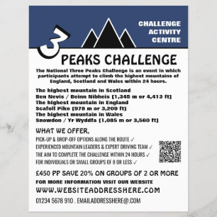 Prospectus 21,6 Cm X 24,94 Cm 3 Peaks Challenge, Mountainering Company Advert