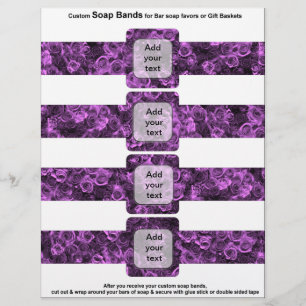 Prospectus 21,6 Cm X 24,94 Cm 4 par feuille Bande savonneuse Violet Rose Bonus n