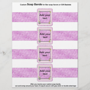 Prospectus 21,6 Cm X 24,94 Cm 4 par feuille Bandes savonneuses Baby shower papie