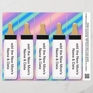 Prospectus 21,6 Cm X 24,94 Cm 5 par Signet feuille Faveurs pour Baby shower part