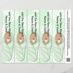 Prospectus 21,6 Cm X 24,94 Cm 5 par Signet feuille Faveurs pour Baby shower part
