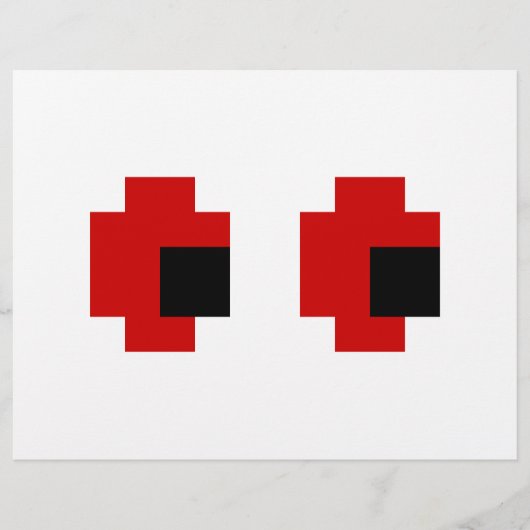 Prospectus 21,6 Cm X 24,94 Cm 8 bits Éffrayants yeux rouges (Devant)