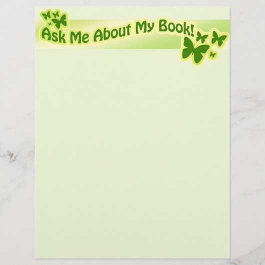 Prospectus 21,6 Cm X 24,94 Cm À propos de mon livre vert (Devant)