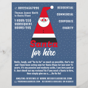 Prospectus 21,6 Cm X 24,94 Cm Abstrait Père Noël, Santa Claus Entertainer Advert