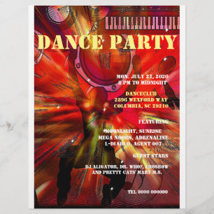 PROSPECTUS 21,6 CM X 24,94 CM ADAPTABLE DANCE PARTY FLYER, TEXTE