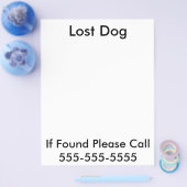 Prospectus 21,6 Cm X 24,94 Cm Affiche de chien perdu (Simple)