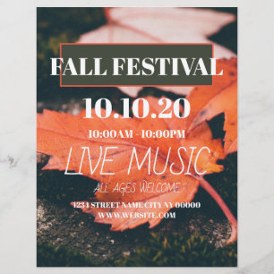 Prospectus 21,6 Cm X 24,94 Cm Affiche de flyer de fête de la fête d'automne