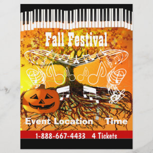 Prospectus 21,6 Cm X 24,94 Cm Affiche de l'événement du festival d'Halloween ou