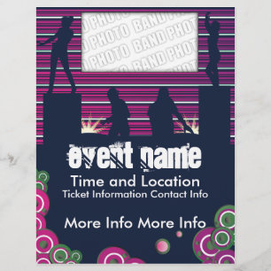 Prospectus 21,6 Cm X 24,94 Cm Affiche de l'événement musical avec DJs et danseur