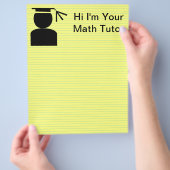 Prospectus 21,6 Cm X 24,94 Cm Affiche de professeur particulier d'école (main)