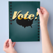 Prospectus 21,6 Cm X 24,94 Cm affiche de vote rétro (main)