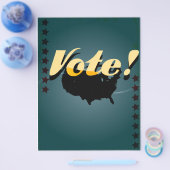 Prospectus 21,6 Cm X 24,94 Cm affiche de vote rétro (Simple)