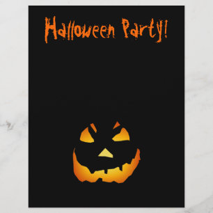 Prospectus 21,6 Cm X 24,94 Cm Affiche d'Halloween : Citrouille-lanterne