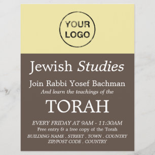 Prospectus 21,6 Cm X 24,94 Cm Ajoutez Votre Propre Logo, Judaïsme, Etudes Juives