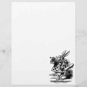 Prospectus 21,6 Cm X 24,94 Cm Alice au pays des merveilles vintage Lapin Blanc e