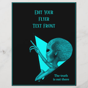 Prospectus 21,6 Cm X 24,94 Cm Alien gris, la vérité est là