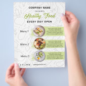 Prospectus 21,6 Cm X 24,94 Cm Aliments frais, Restauration saine Restaurant Menu (main)