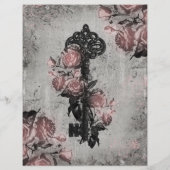 Prospectus 21,6 Cm X 24,94 Cm Ancienne clé et Rose (Dos)