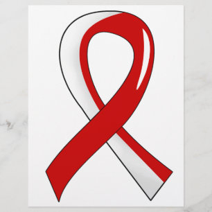 Prospectus 21,6 Cm X 24,94 Cm Anémie plastique Rouge Blanc Ribbon 3