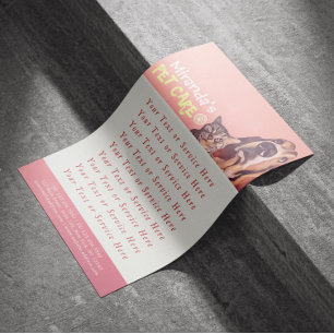 Prospectus 21,6 Cm X 24,94 Cm Animaux de compagnie assis Bain Salon Grooming Foo