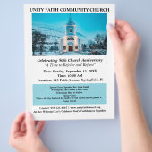 Prospectus 21,6 Cm X 24,94 Cm Anniversaire de l'église (main)