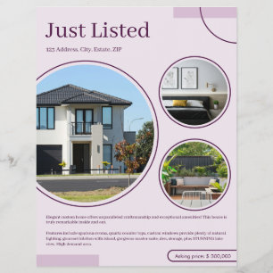 Prospectus 21,6 Cm X 24,94 Cm Annonce Immobilière Agent Immobilier Lignes fines