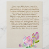 Prospectus 21,6 Cm X 24,94 Cm Aquarelle Lotus Fleur (Dos)