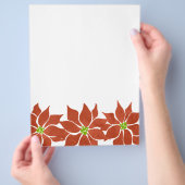 Prospectus 21,6 Cm X 24,94 Cm Aquarelle Poinsettia hiver (main)