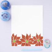 Prospectus 21,6 Cm X 24,94 Cm Aquarelle Poinsettia hiver (Simple)