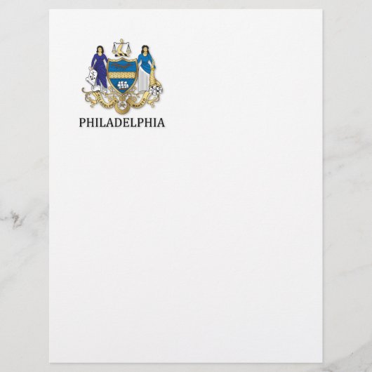 Prospectus 21,6 Cm X 24,94 Cm Armoiries de la ville de Philadelphie (Devant)