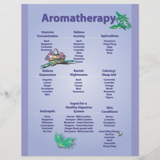 Prospectus 21,6 Cm X 24,94 Cm Aromathérapie bleu pâle (Devant)