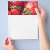 Prospectus 21,6 Cm X 24,94 Cm Arrière - plan de fraises (main)