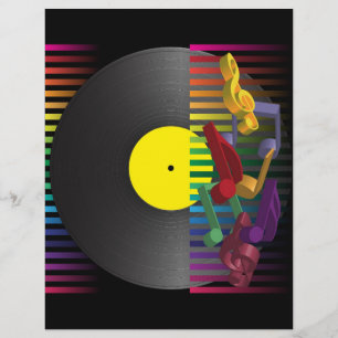 Prospectus 21,6 Cm X 24,94 Cm Arrière - plan du parti rétro