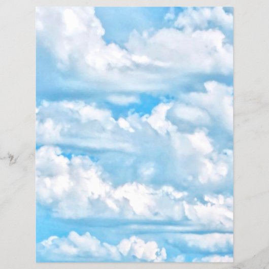 Prospectus 21,6 Cm X 24,94 Cm Arrière - plan Festive Happy Sunny Nuages (Devant)