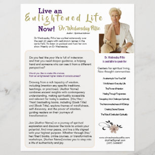 Prospectus 21,6 Cm X 24,94 Cm Auteur Livre d'une feuille Marketing Or blanc