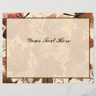 Prospectus 21,6 Cm X 24,94 Cm Awesome Autumn Leaves Personalized Flyer