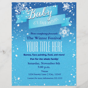 Prospectus 21,6 Cm X 24,94 Cm Baby it's Cold Outside Winter Event Poster