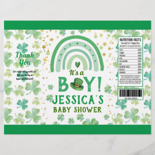 Prospectus 21,6 Cm X 24,94 Cm Baby shower à chips St Patrick's Boy