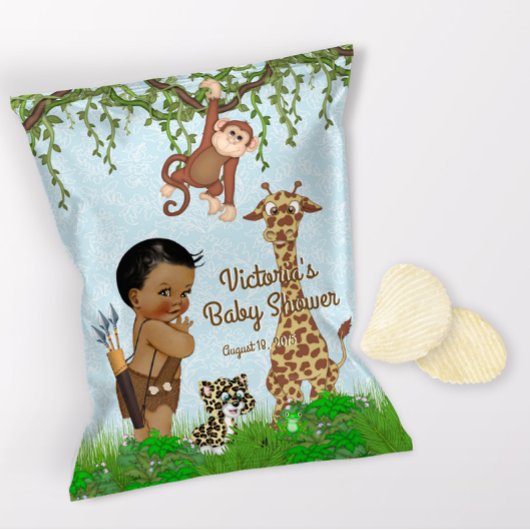 Prospectus 21,6 Cm X 24,94 Cm Baby shower africain Safari à chips