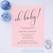 Prospectus 21,6 Cm X 24,94 Cm Baby shower Moderne Script Baby shower (Simple)